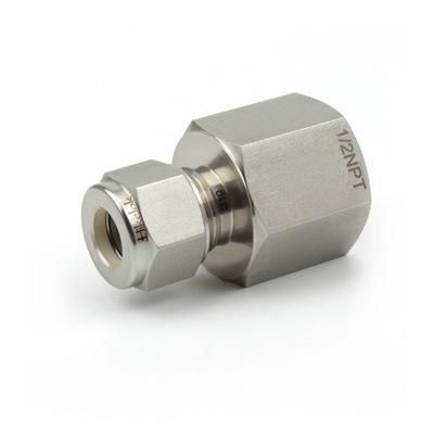 Stainless Steel 316 Compression Tube Fittings NPT Bsp Pipe Thread Female Connector