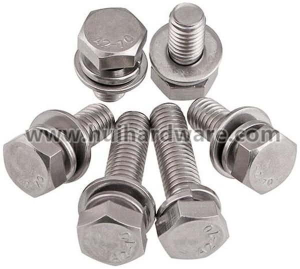 Stainless Steel A2-70 Hex Head Combined Assembly Sem Screws