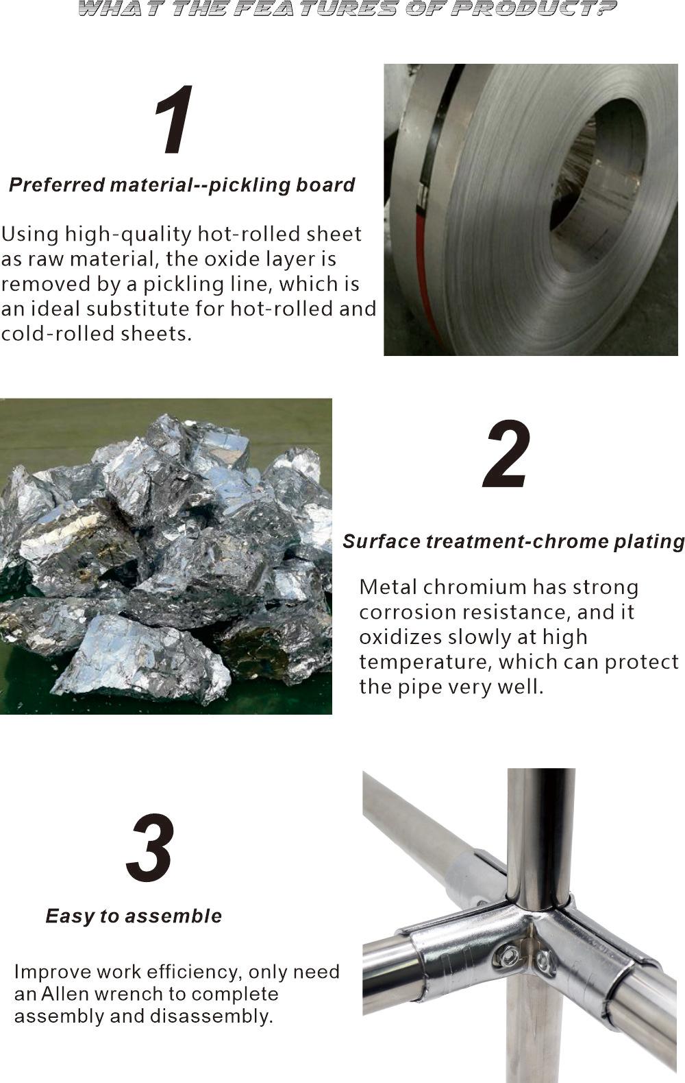 Pipe Fittings Corner 3 Way Connector for Lean Manufacturing/ Low Cost Intelligent Automation/ Rack/ Cart/ Workbench/Production Line