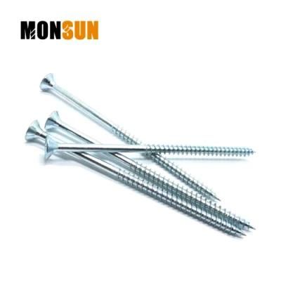 Single Thread Countersunk Head Zinc Plated Wooden Structural Fastener Hardwood/Softwood/Chipboard Screw