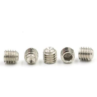 DIN914 GB78 304 316 Stainless Steel Hexagon Socket Set Screws with Cone Point