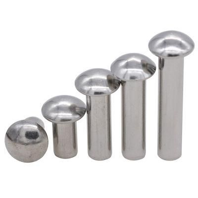 Stainless Steel Flat Head Solid Rivets Stainless Steel Round Head Knurled Shanks Solid Rivets Copper Rivet Nuts Steel Rivet Metal Rivets