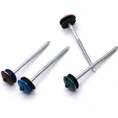 Color Cap Plain Shank Roofing Nail with Washer