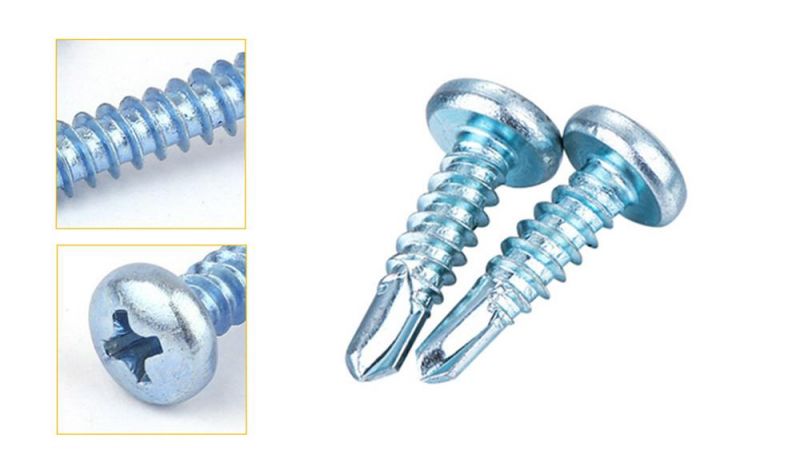 Pan Head Phiilips Drive Zinc Plated Self Drilling Screw