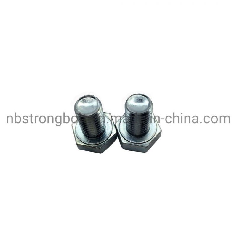 DIN933 Hex Bolt Gr. 8.8 with White Zinc Plated Cr3+ M6X12