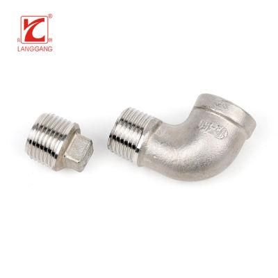 90 Degree Reducing Elbow Stainless Steel Elbow Thread Screwed Pipe Fittings