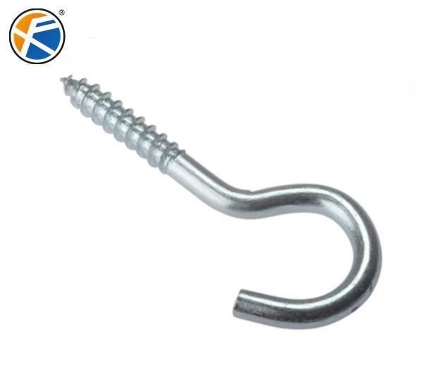 Carbon Steel Zinc Plated Open Eye Screws / Hook Screws