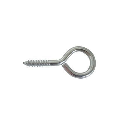 Eye Hook Screw Snake Hook Closed Eye Hook Eye Wood Thread Ceiling Hook with Sharp Self Tapping Screw Stainless Steel