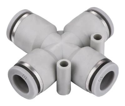 Cross Union Plastic Push in Fitting Factory with 100% Air Test