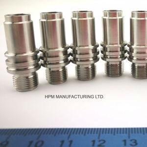 Customized CNC High Precision Machining Part Lmer Swivel Head Anti-Rotating Insert Stainless Steel Plug Flat Tread Component