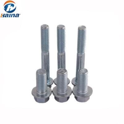 Zinc Galvanized DIN6921 Hex Flange Bolt&Steel Fastener Thread Bolt Hex Head Flange Bolt