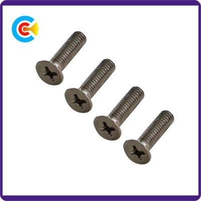 DIN/ANSI/BS/JIS Carbon-Steel/Stainless-Steel Cross Recessed Countersunk Non-Slip Screw for Electronic/Machinery/Industrial