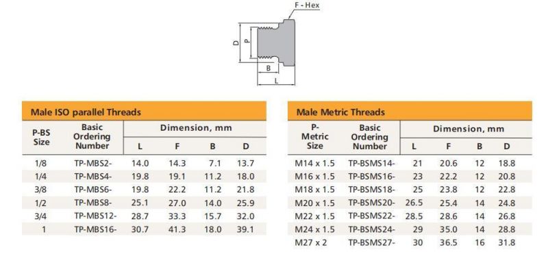 Hikelok Hylok Swagelok Type Male Female Pipe Fittings Pipe Plug