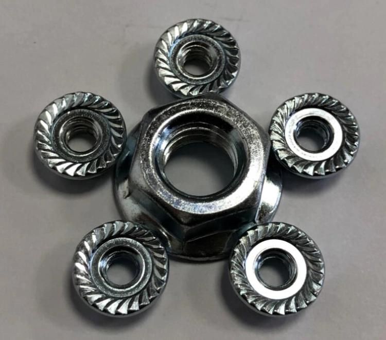 Carbon Steel Hex Flange Nuts with Serrated