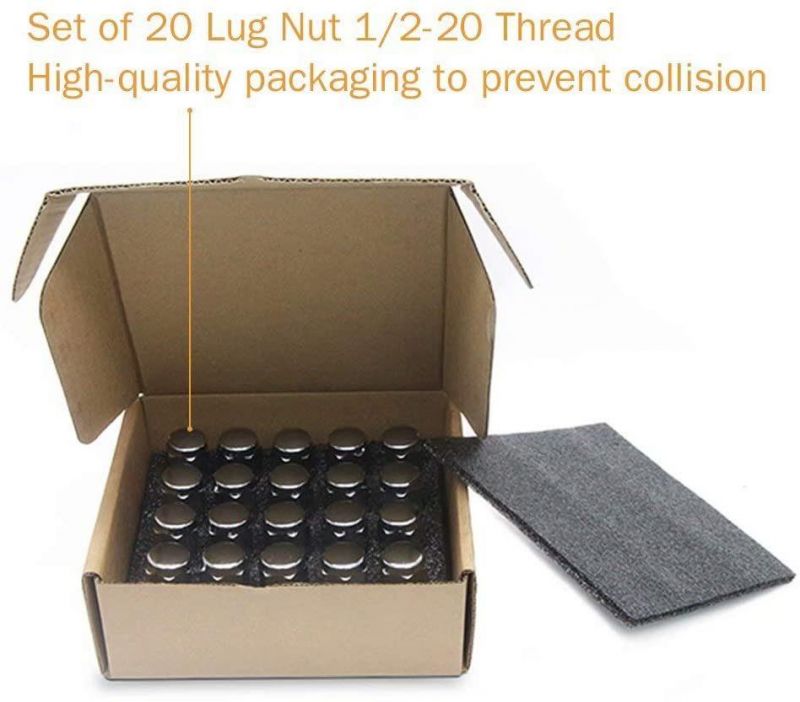 Chrome Bulge Acorn 3/4" 19mm Hex 1.9" Tall M12X1.5 Lug Nuts