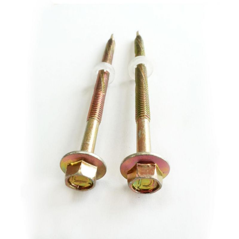 Hex Flange Head Self Drilling Screw Long Screw with Thread Cut