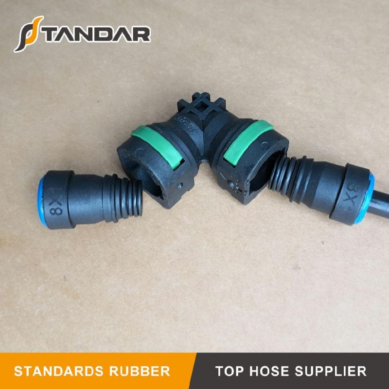 Nylon SAE Auto Pneumatic L Type Quick Connector for Auto Parts