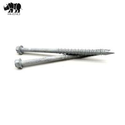 Hot Selling Blue / White Ruspert Coating Hex Head Phil Slotted Concrete Screw with Diamond Point