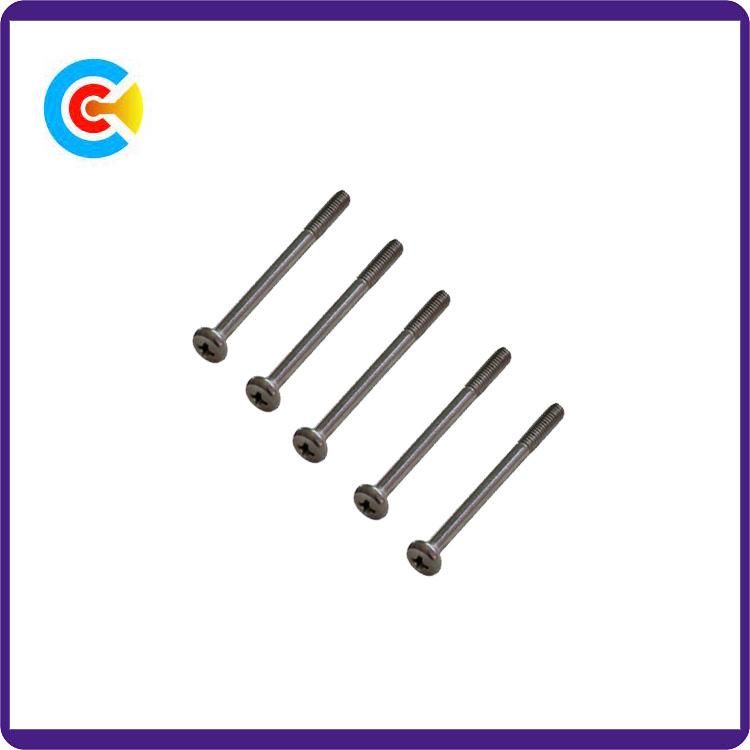 GB/DIN/JIS/ANSI Carbon-Steel/Stainless-Steel 4.8/8.8/10.9 Galvanized Cross Shaft Screws for Building Railway