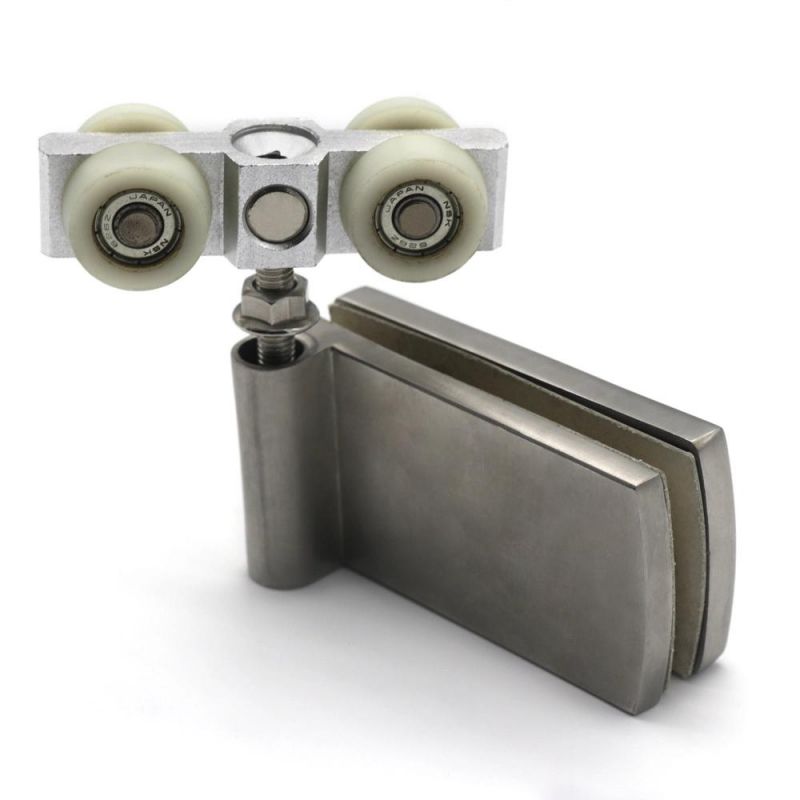 Frameless Glass Folding Door Sliding Roller Fitting Patch for Shop