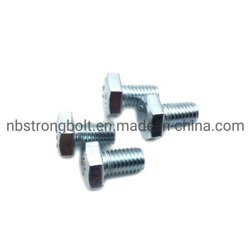 China Fastener DIN933 Hex Bolt Gr. 8.8 Screw with White Zinc Plated Cr3+