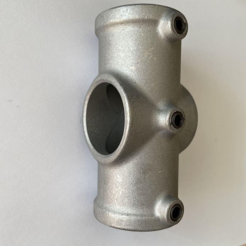 Aluminum Pipe Fittings 4 Way Cross Equal Tee Silver Aluminium Clamp Pipe Fittings