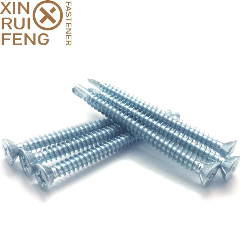 Hot Sale Countersunk Csk Head 6 Rib Galvanized Tek Drilling Point Screw