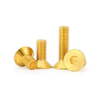 Brass Countersunk Head Allen Bolt Hexagon Socket Head Machine Screw