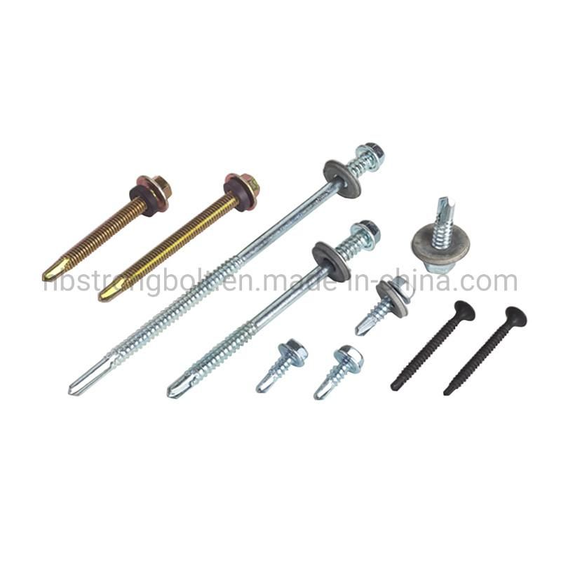 Hex Washer Head Self Drilling Screw with Bonded Washer Head Painted More Than 10 Years Produce Expricence Factory