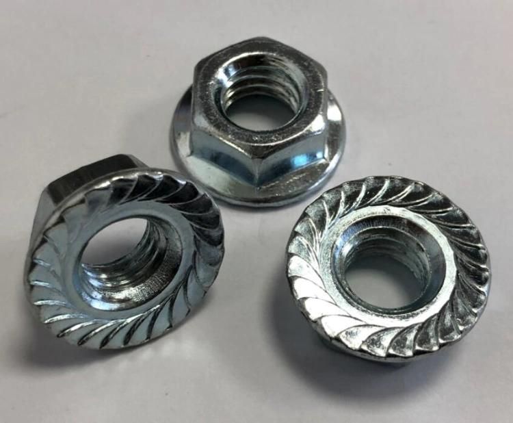 Carbon Steel Hex Flange Nuts with Serrated