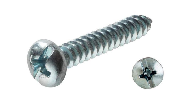 Zinc-Plated Steel Combination Slotted/Phillips Rounded Head Sheet Metal Screws