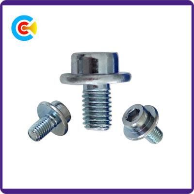 DIN/ANSI/BS/JIS Carbon-Steel/Stainless-Steel Non-Standard Hexagonal with Round Head Knurled Screws