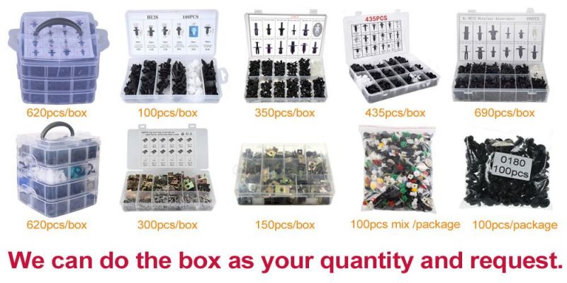 Different Sizes Universal Car Nylon/Metal/Plastic/POM/PP Auto Rivet/Nuts/Bolts/Screws/Tree Clips/Bumper Push Type Retainer Snap Cips Fasteners