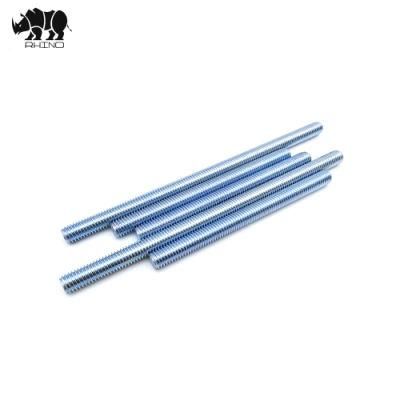 Length 1 / 2 / 3 Meter DIN 975 Thread Bars Carbon Steel Zinc Plated Class 4.8 Threaded Rod