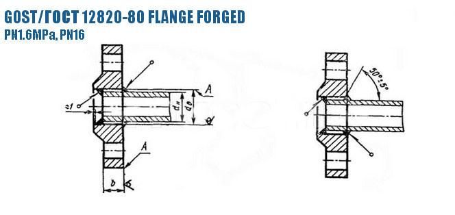 Carbon Steel GOST 12820-80 Pn16 Plate Flange