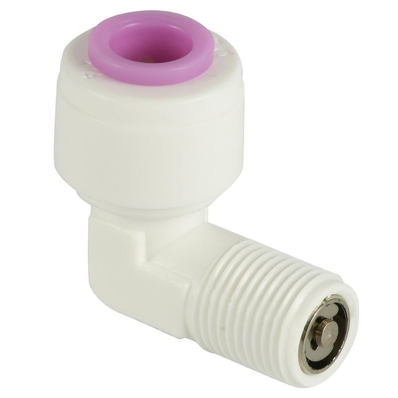 RO 1/4 Tube Od 1/4 Thread Male Elbow Water Filter Fittings Check Valve