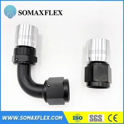 Black Hose Connector Machining Aluminum Barb Hose Crimping an Fittings