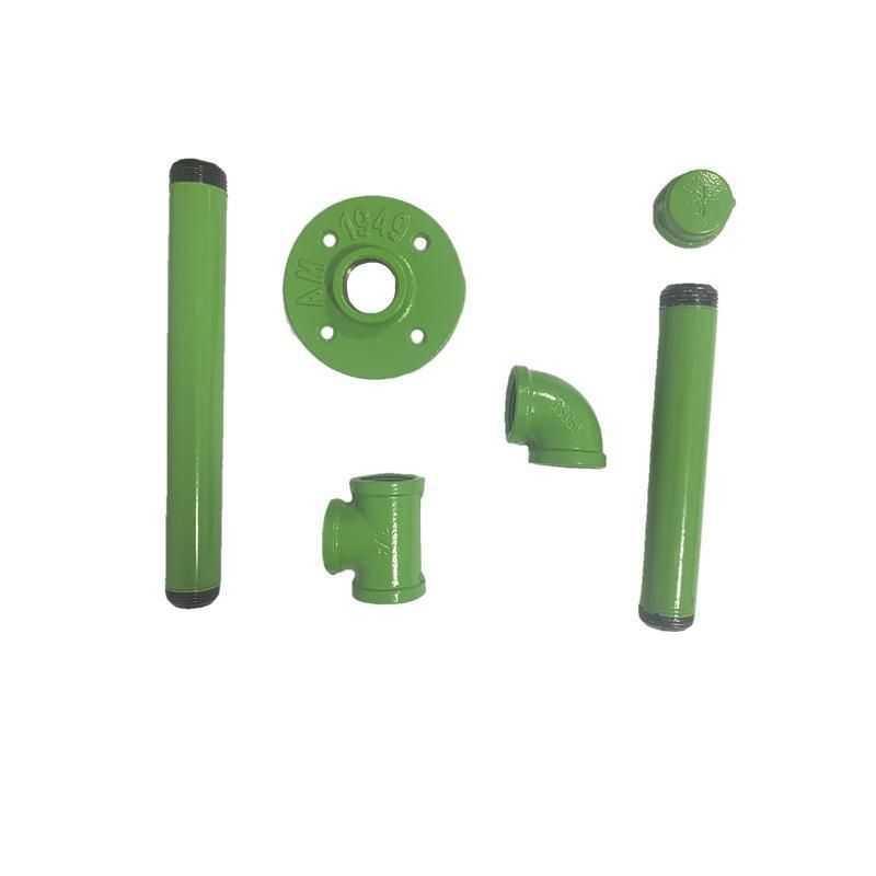 1/2" Bsp Green Malleable Iron Floor Flange Decorative Iron Pipe Fittings Malleable Iron Floor Flange 1/2′ ′ Common Size