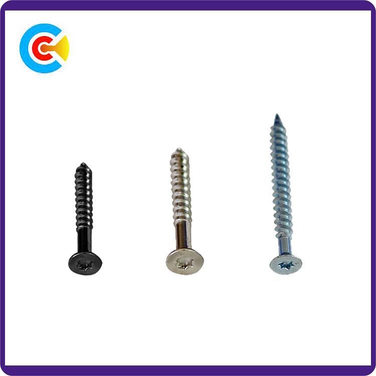 GB/DIN/JIS/ANSI Carbon Steel 4.8/8.8/10.9 Galvanized/ Pan Six-Lobe Blossom Countersunk Screws