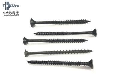 3.5X35mm Fine Thread Phillips Bugle Head Drywall Screws Black Phosphate Coated Drywall Screws
