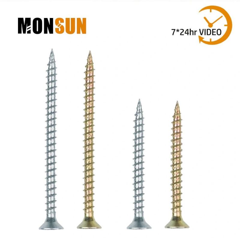 Double Countersunk Head C1022 Pozi Recess Zinc Steel Chipboard Screw