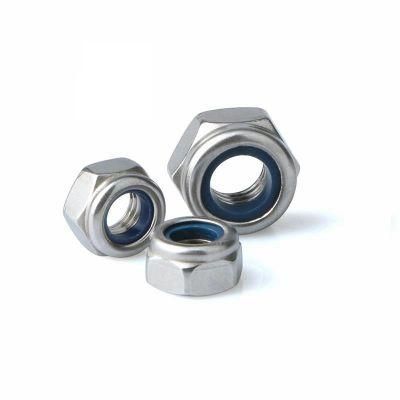 304 Stainless Steel Prevailing Torque Type All Metal Insert Hexagon Lock Nut with Flange Hex Self Locking