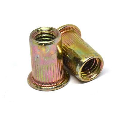 Stainless Steel 304 316 Knurled Round Flat Head Blind Rivet Nut