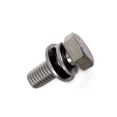SS304/316 A2-70 A4-80 Stainless Steel Hex Head Screws with Washer