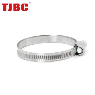 316ss Stainless Steel Non Perforated Worm Gear German Type Hose Clamp, 70-90mm Bandwidth