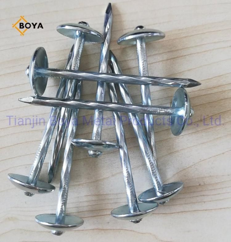 High Quality Yellow Zinc Roofing Nails Umbrella Head for South Africa Market