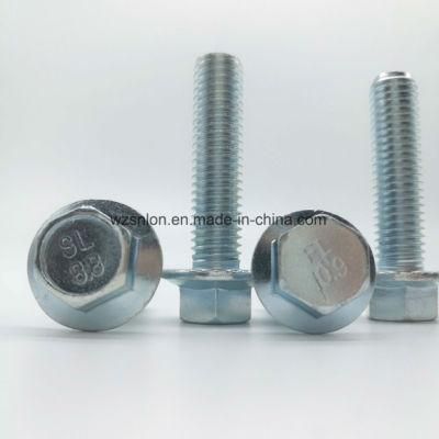 Hex Flange Bolt with Serration Fully Thread JIS B1189