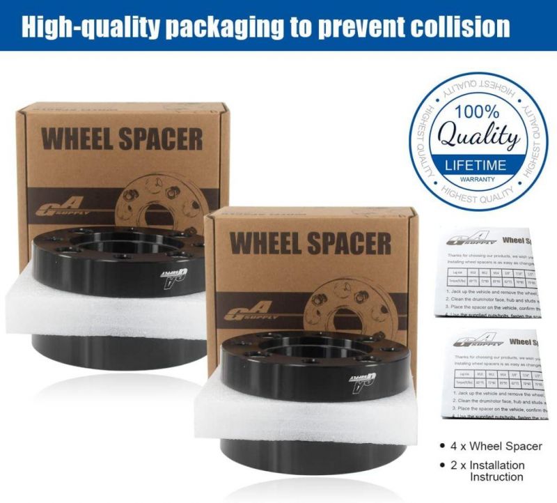 4X110 ATV Wheel Spacers with 1" 74mm Hub Bore 10X1.25 Studs