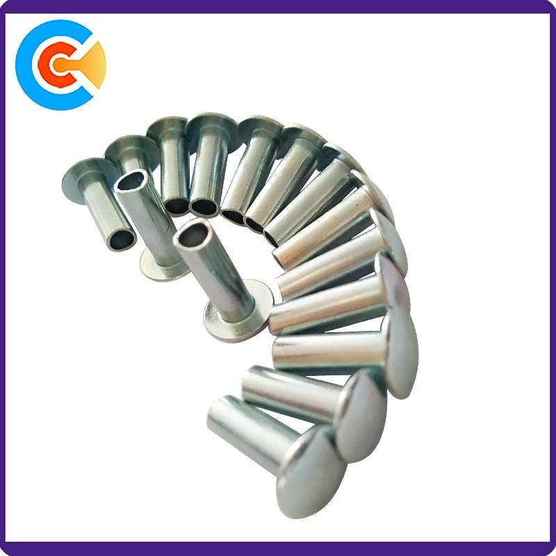 M4 Round Head Steel Semi-Tubular Rivet
