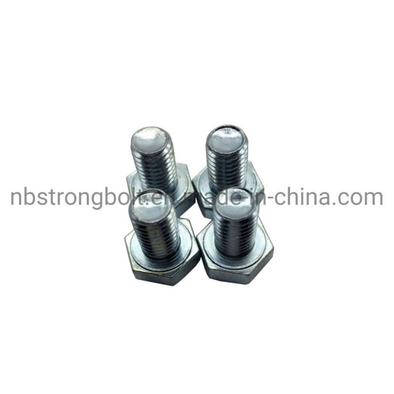 DIN933 Hex Bolt Gr. 8.8 with White Zinc Plated Cr3+ M6X12